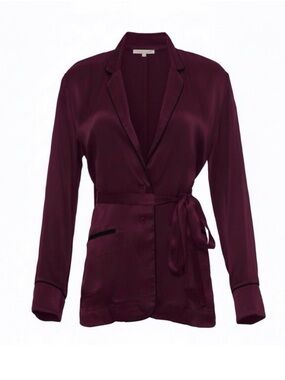 Gold Hawk Maroon Blazer with Black Detail Size Small